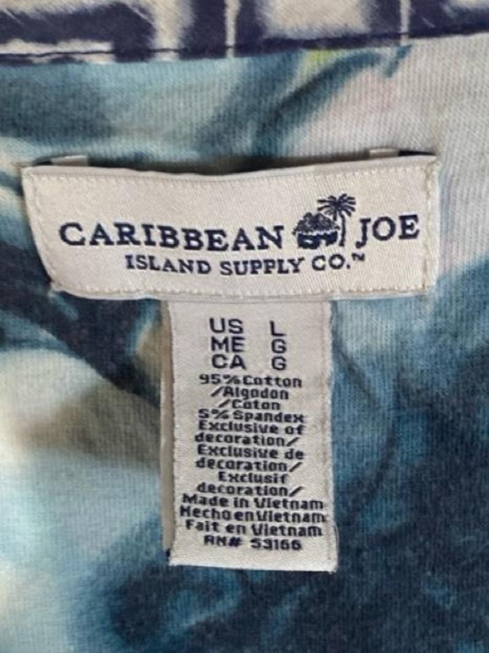 Caribbean Joe Floral V-Neck Tunic - Blue, Purple & Green - Picture 2 of 3